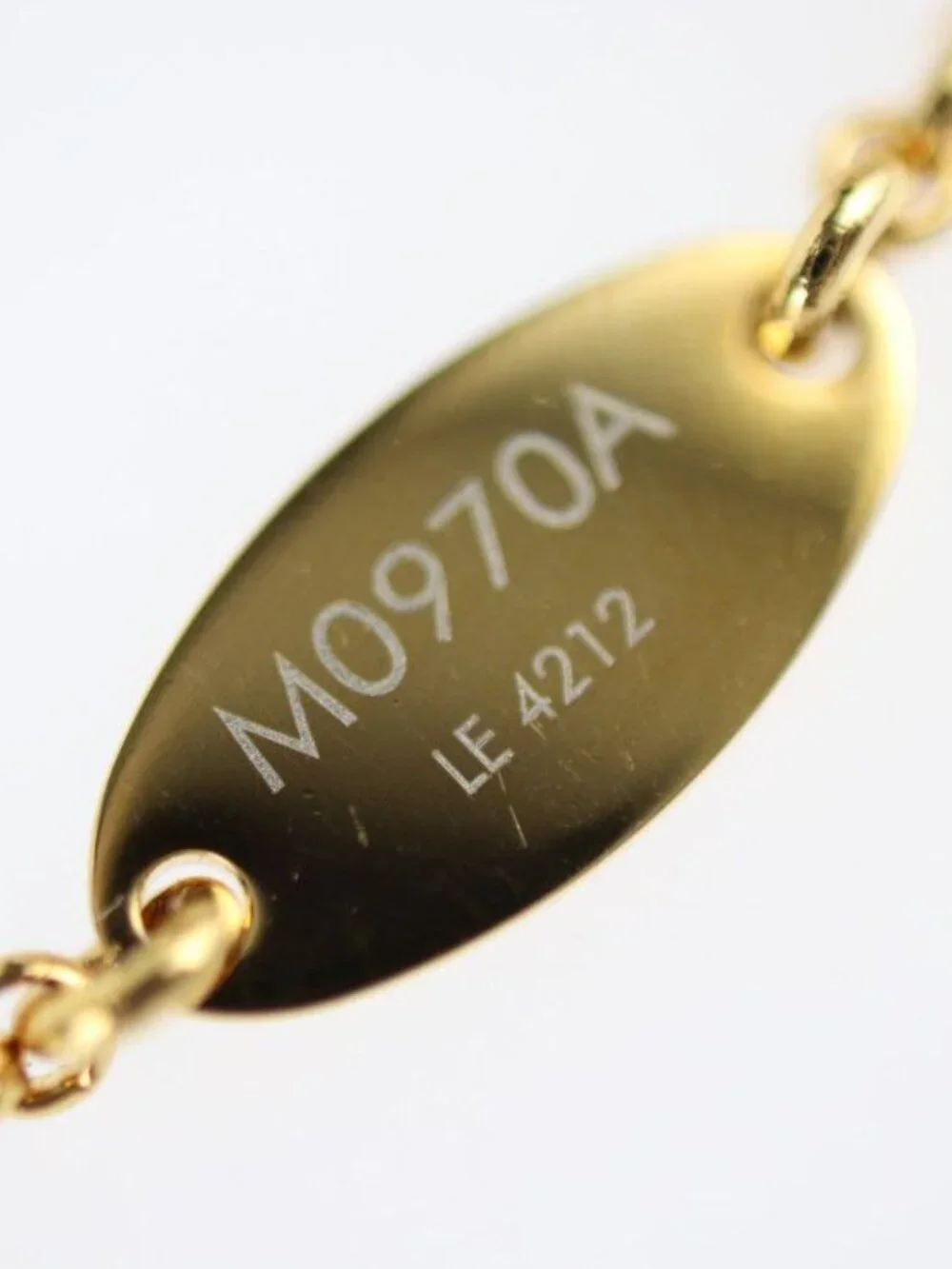 Louis Vuitton Bracelet Iconic Infinity Dot M0970 a Metal Gold Red - Picture 7 of 8